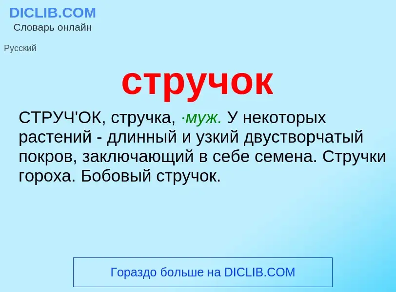 What is стручок - definition