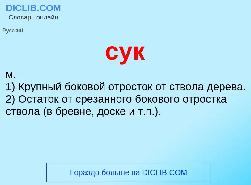 Что такое сук - определение