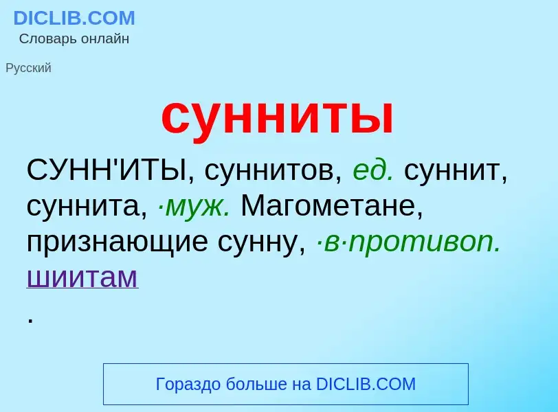 Что такое сунниты - определение