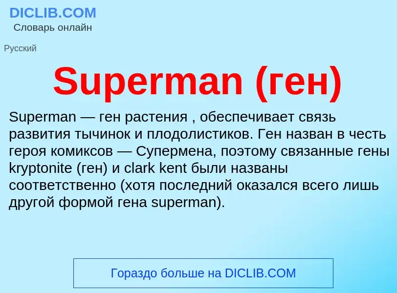 Τι είναι Superman (ген) - ορισμός