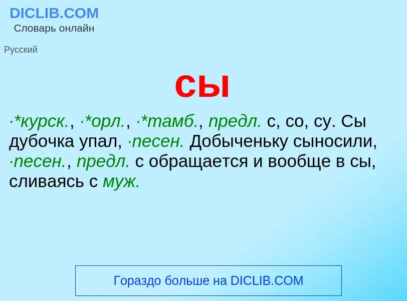 What is сы - definition