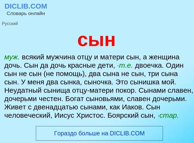 What is сын - definition