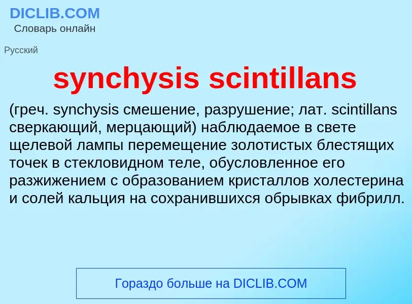 Что такое synchysis scintillans  - определение