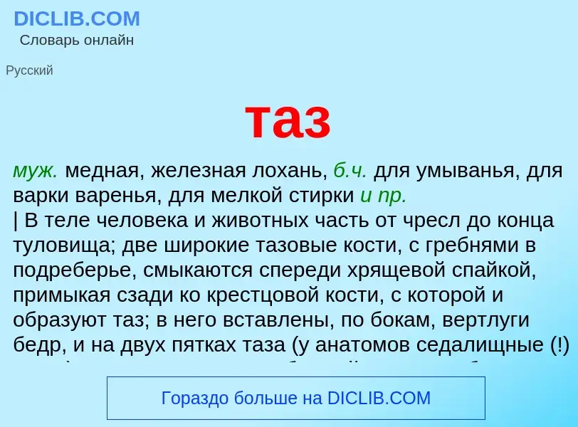 Что такое таз - определение