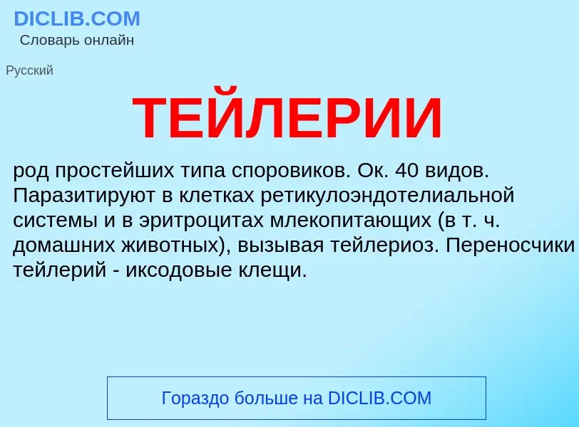 Что такое ТЕЙЛЕРИИ - определение