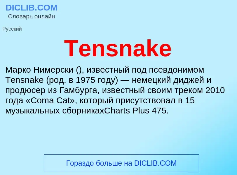 Τι είναι Tensnake - ορισμός