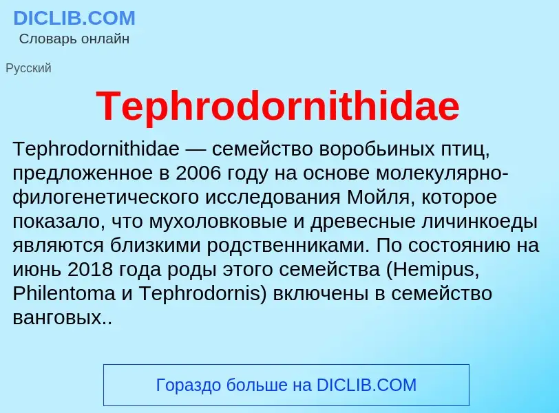 Τι είναι Tephrodornithidae - ορισμός