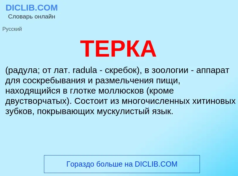 Что такое ТЕРКА - определение