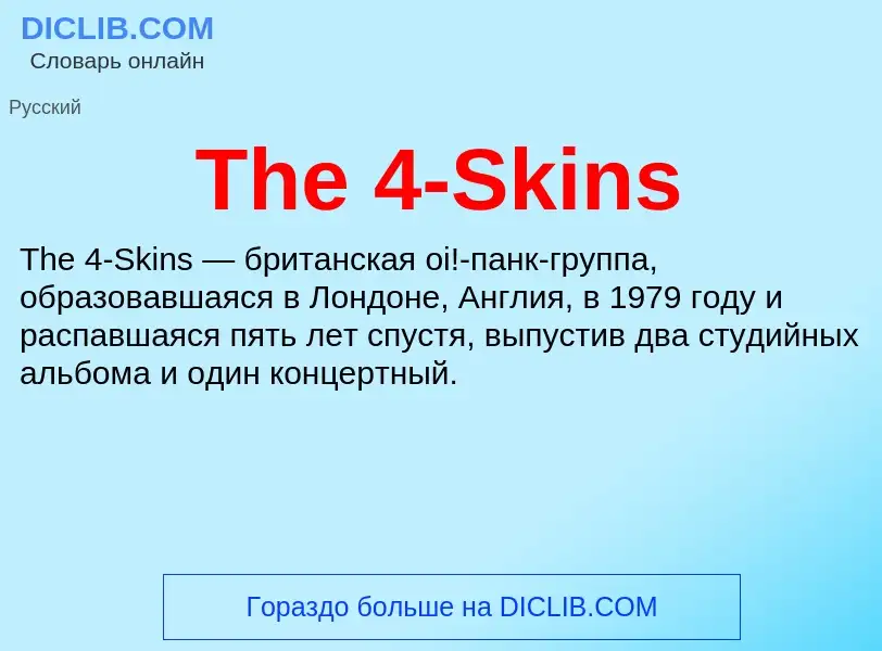 What is The 4-Skins - meaning and definition