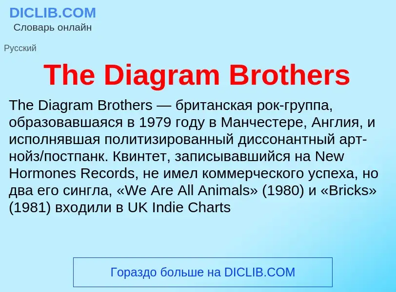 What is The Diagram Brothers - meaning and definition