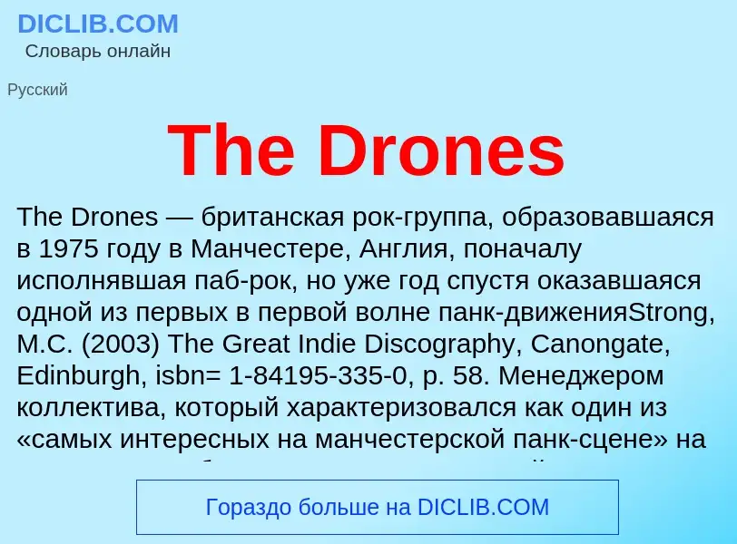 What is The Drones - meaning and definition