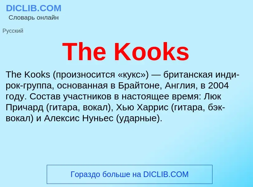 What is The Kooks - meaning and definition