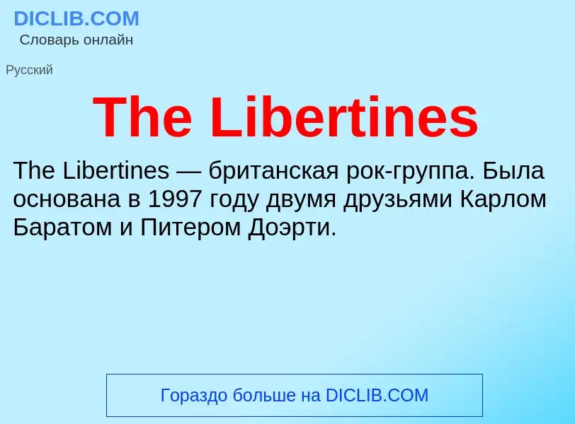 What is The Libertines - meaning and definition