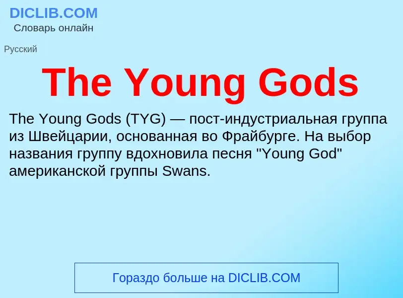 Wat is The Young Gods - definition