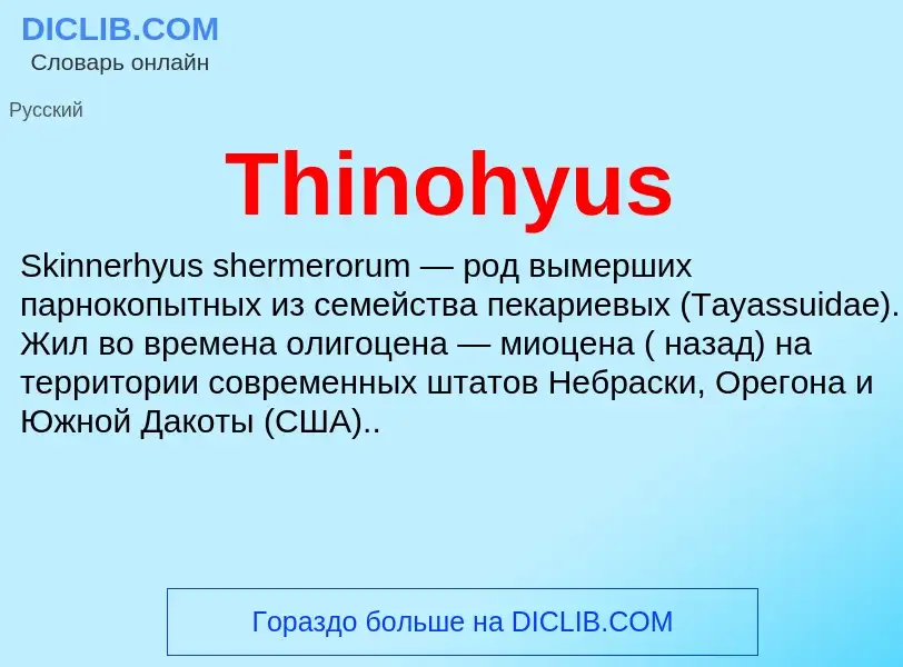 Что такое Thinohyus - определение