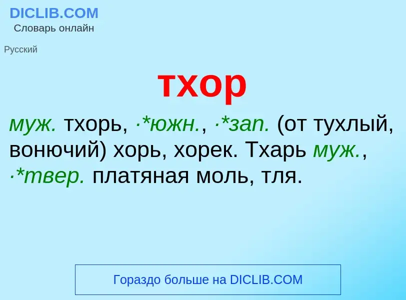 What is тхор - meaning and definition