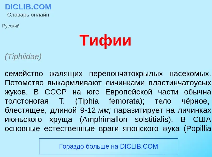 Что такое Т<font color="red">и</font>фии - определение