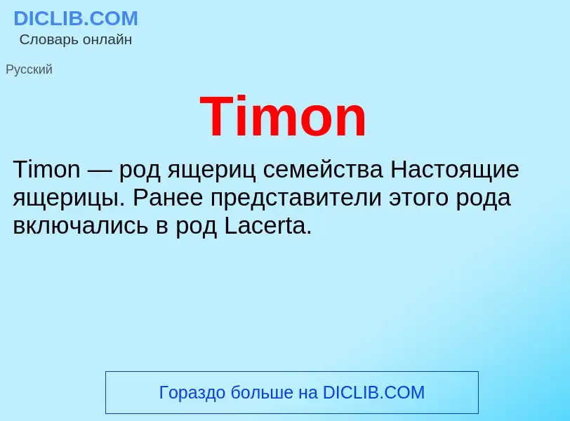 What is Timon - definition