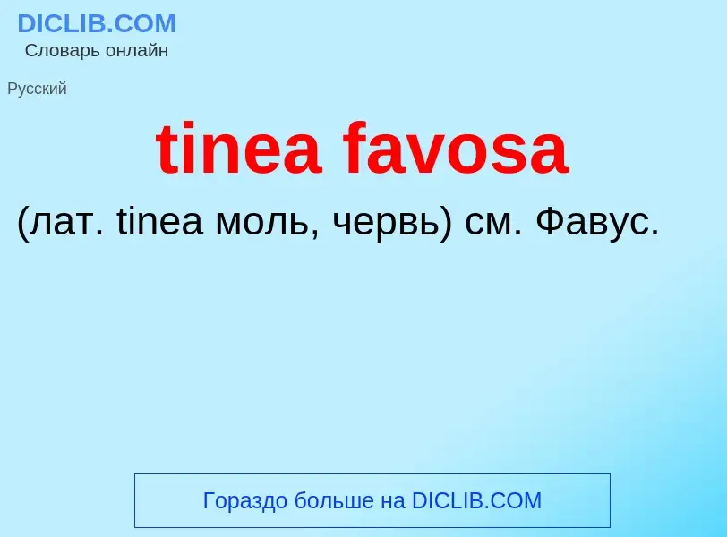 Wat is tinea favosa  - definition