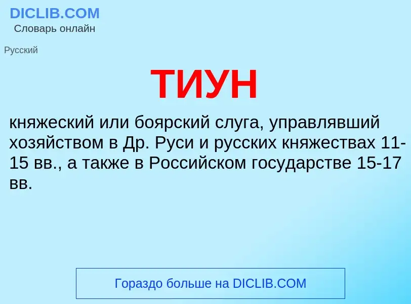 What is ТИУН - definition