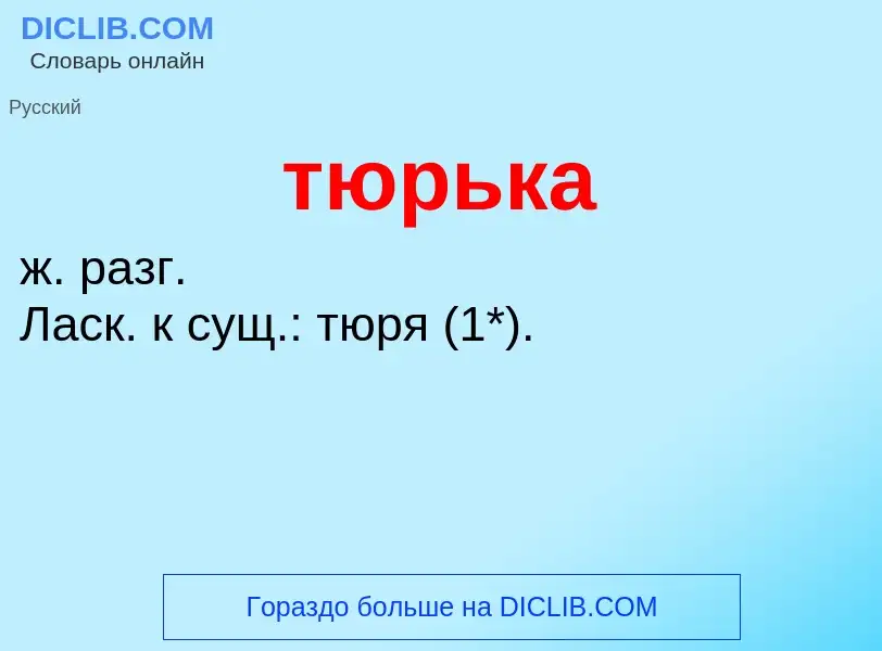 ¿Qué es тюрька? - significado y definición