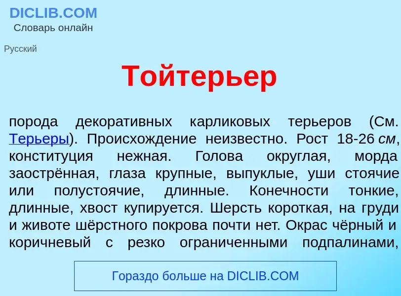 What is Тойтерь<font color="red">е</font>р - definition