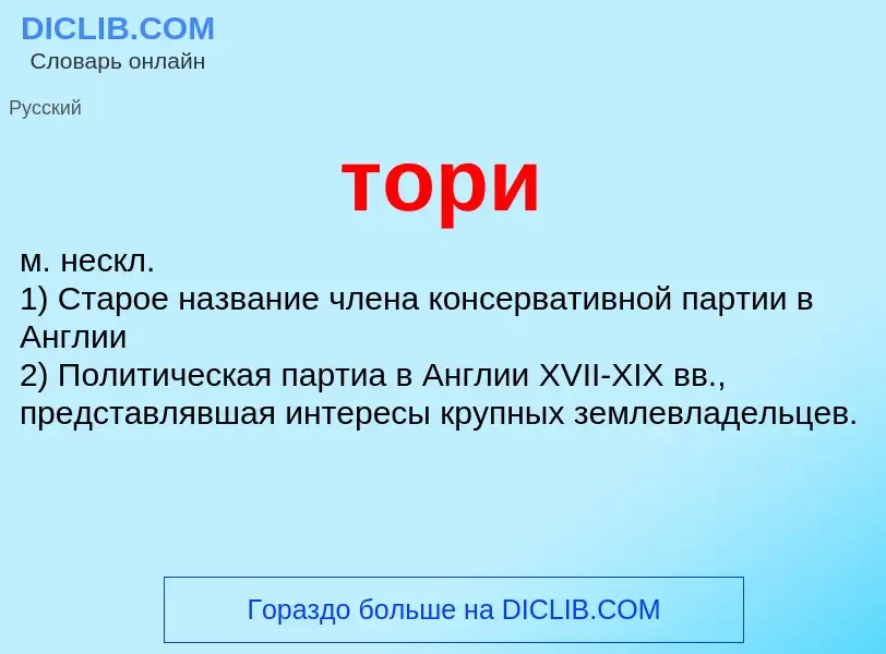 What is тори - definition