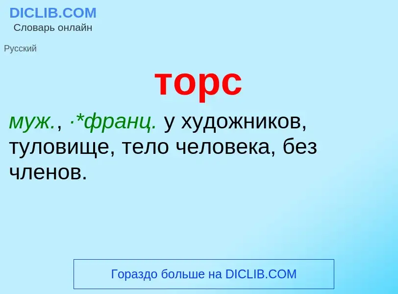 Что такое торс - определение