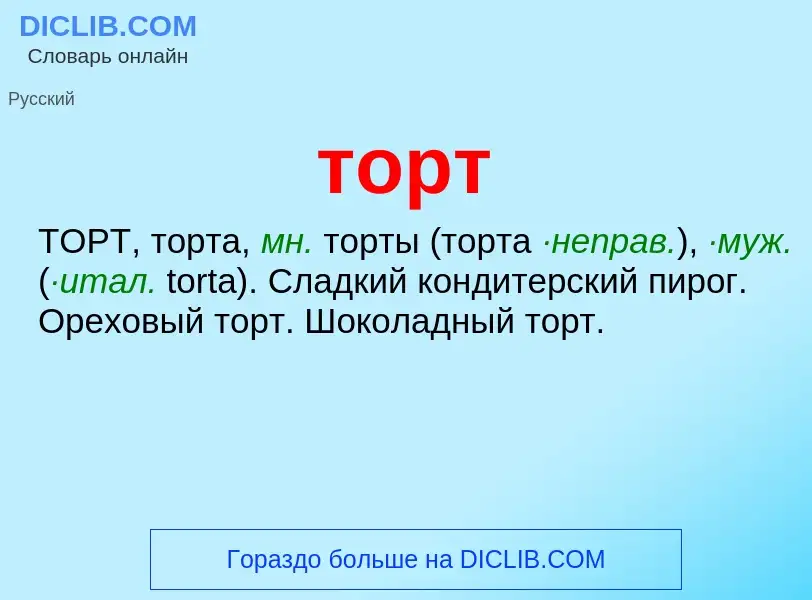 Что такое торт - определение