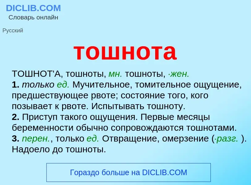 Что такое тошнота - определение