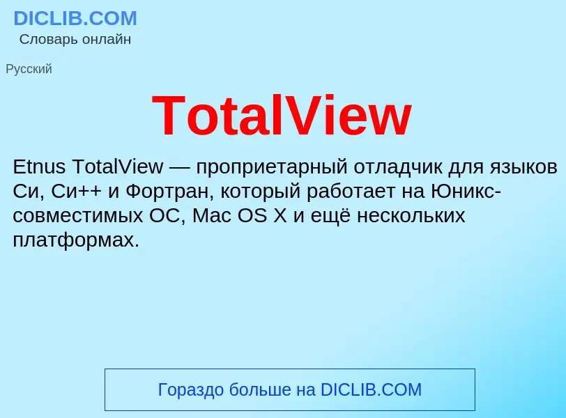 Wat is TotalView - definition