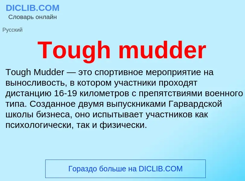 Wat is Tough mudder - definition