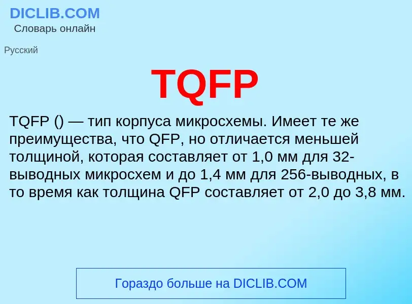 Wat is TQFP - definition