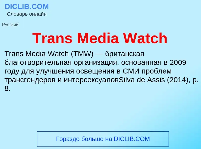 Wat is Trans Media Watch - definition