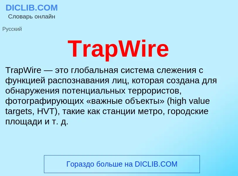 Wat is TrapWire - definition