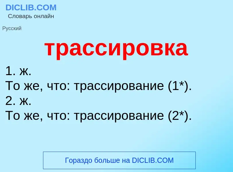 Что такое трассировка - определение