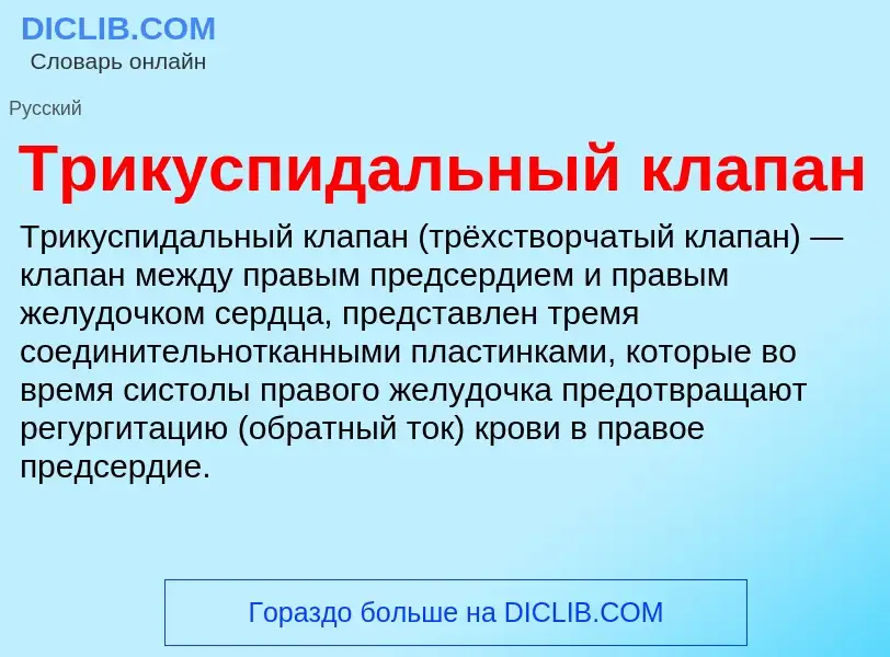 What is Трикуспидальный клапан - definition