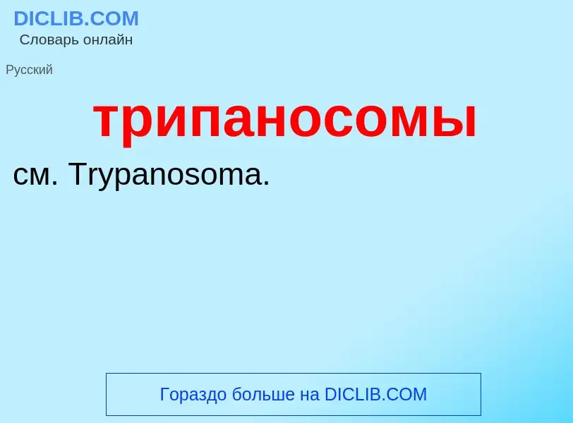 Wat is трипаносомы - definition