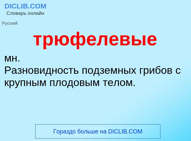 What is трюфелевые - definition