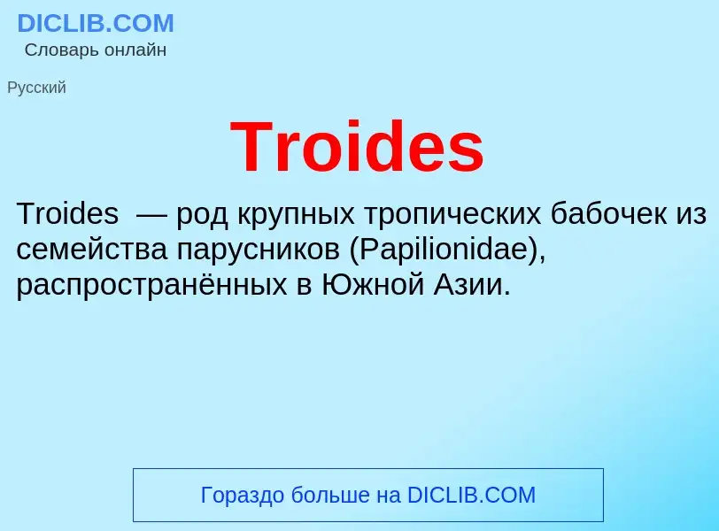 Что такое Troides - определение