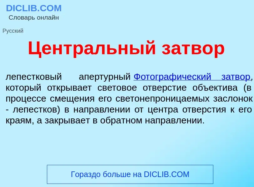 What is Центр<font color="red">а</font>льный затв<font color="red">о</font>р - definition