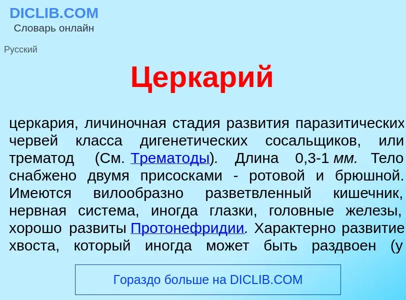 What is Церк<font color="red">а</font>рий - meaning and definition