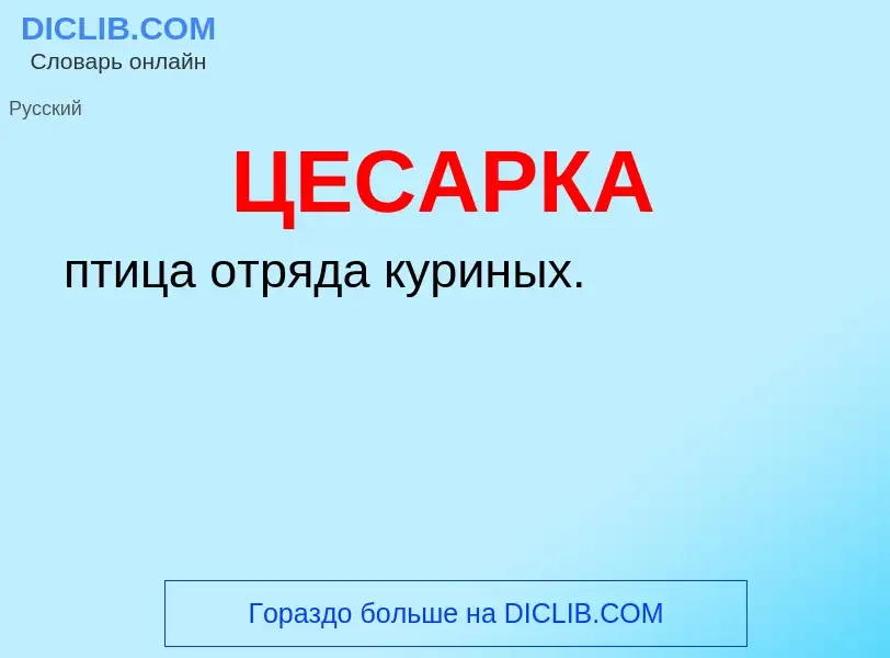 Wat is ЦЕСАРКА - definition