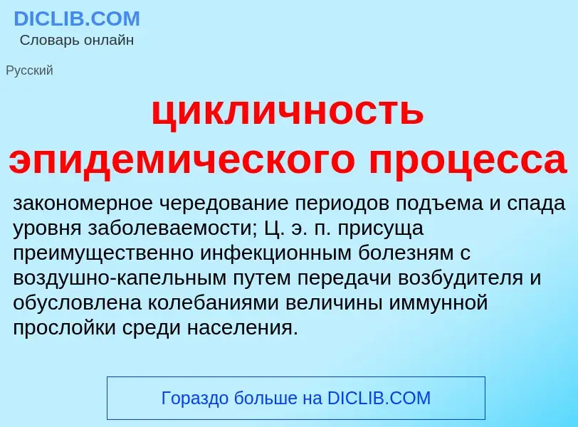 Что такое цикличность эпидемического процесса - определение