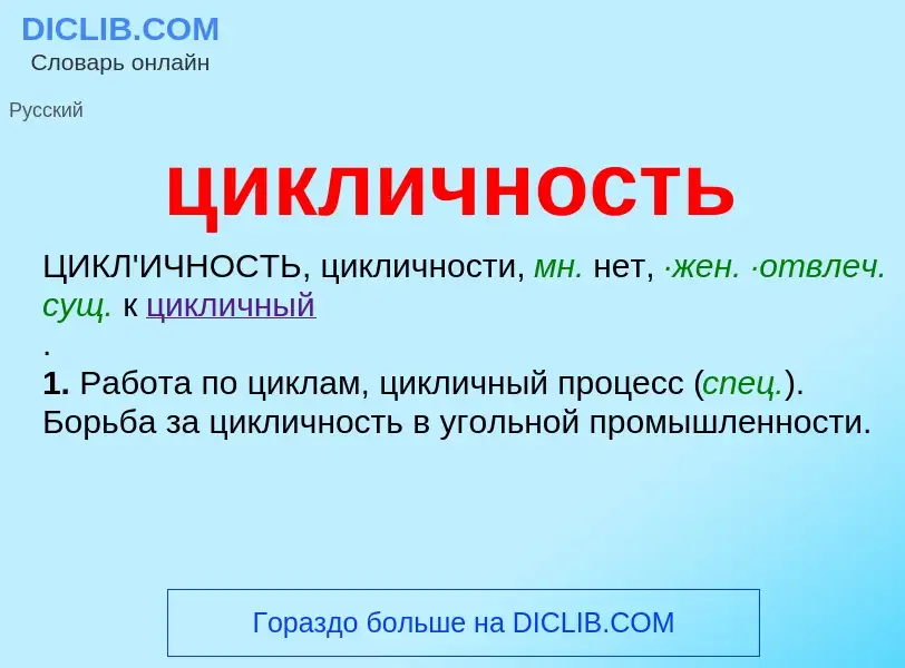 What is цикличность - meaning and definition