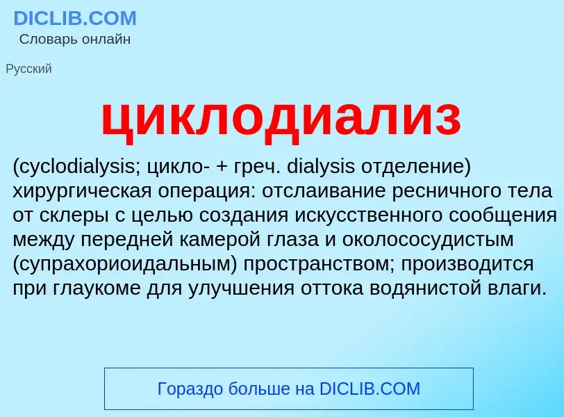 What is циклодиализ  - definition