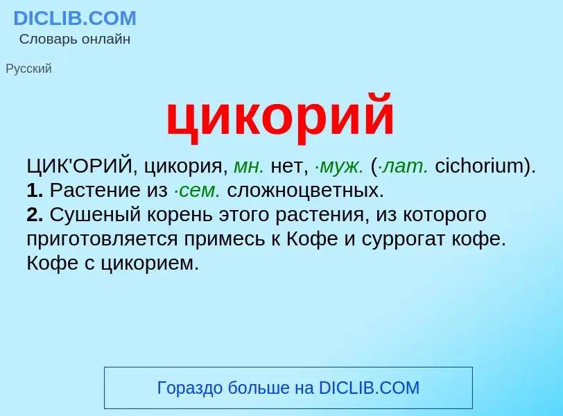 Wat is цикорий - definition