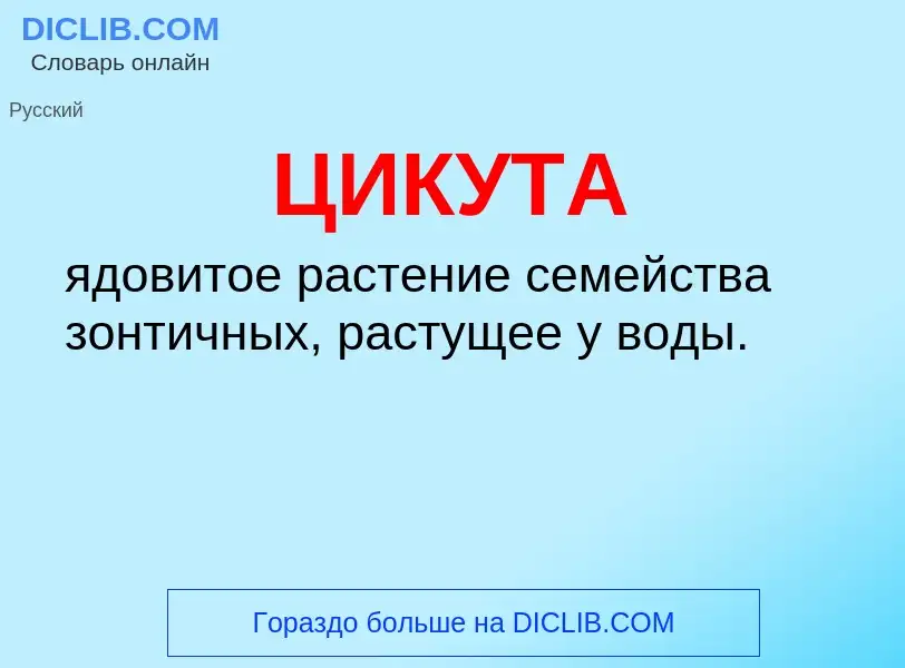 Wat is ЦИКУТА - definition