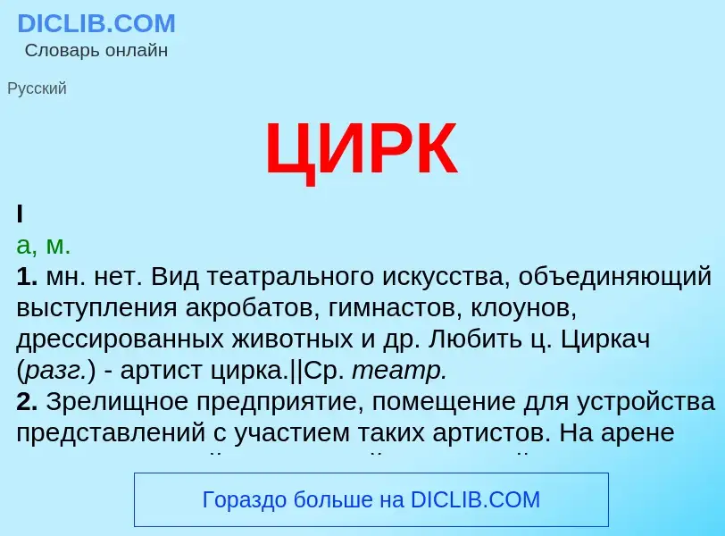 Was ist ЦИРК - Definition