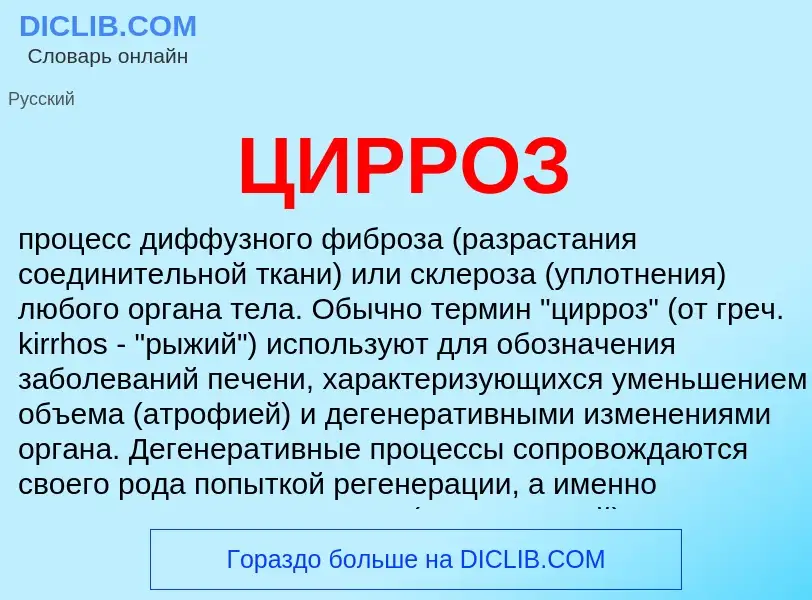 Wat is ЦИРРОЗ - definition